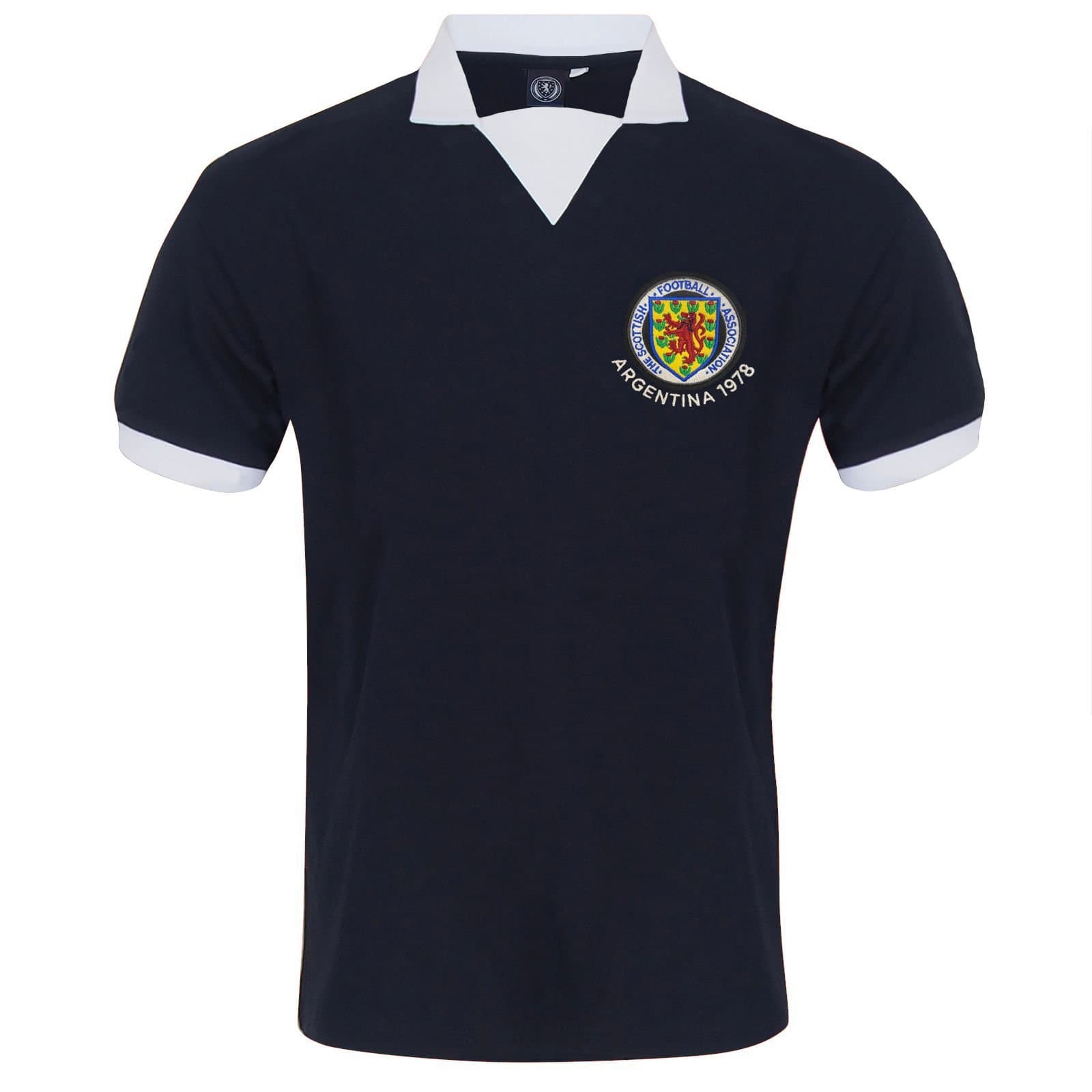 Scottish FA Scottish FA Men's Adults Retro Shirt in Blue