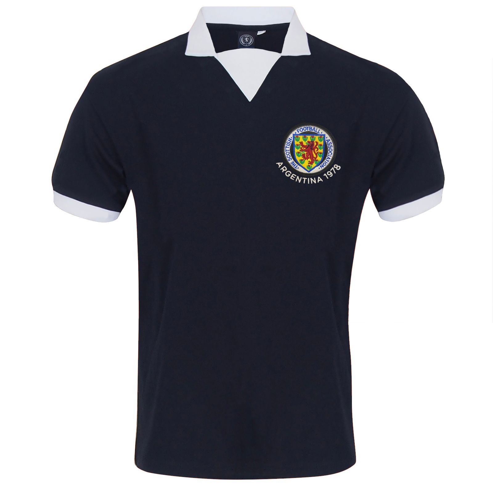 Scottish FA Scottish FA Men's Adults Retro Shirt in Blue - 2