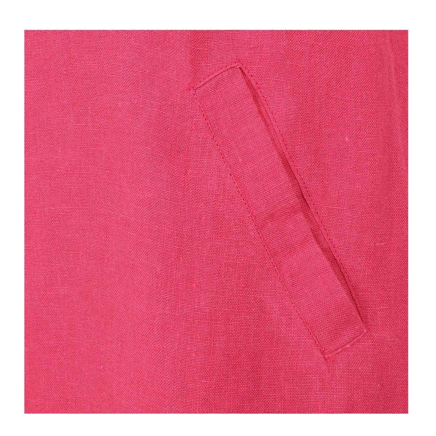 Lazy Jacks Lazy Jacks Women's Linen Midi Dress in Pink - 4