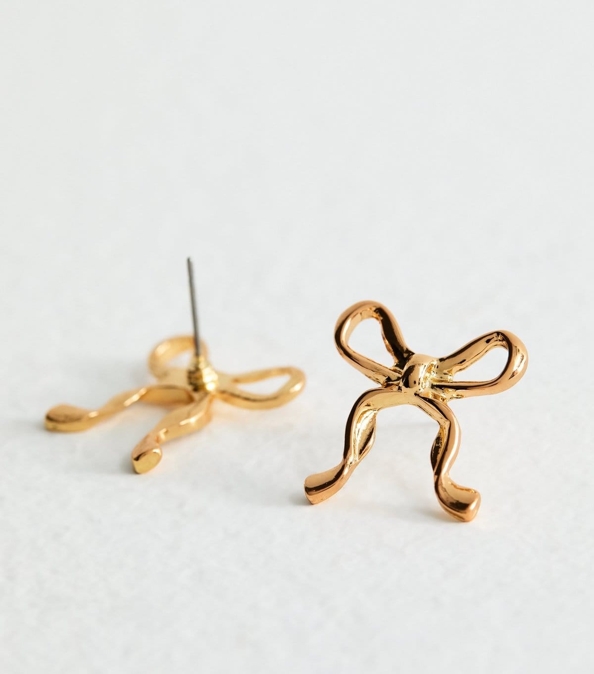 New Look Gold Tone Bow Shape Large Stud Earrings New Look - 4