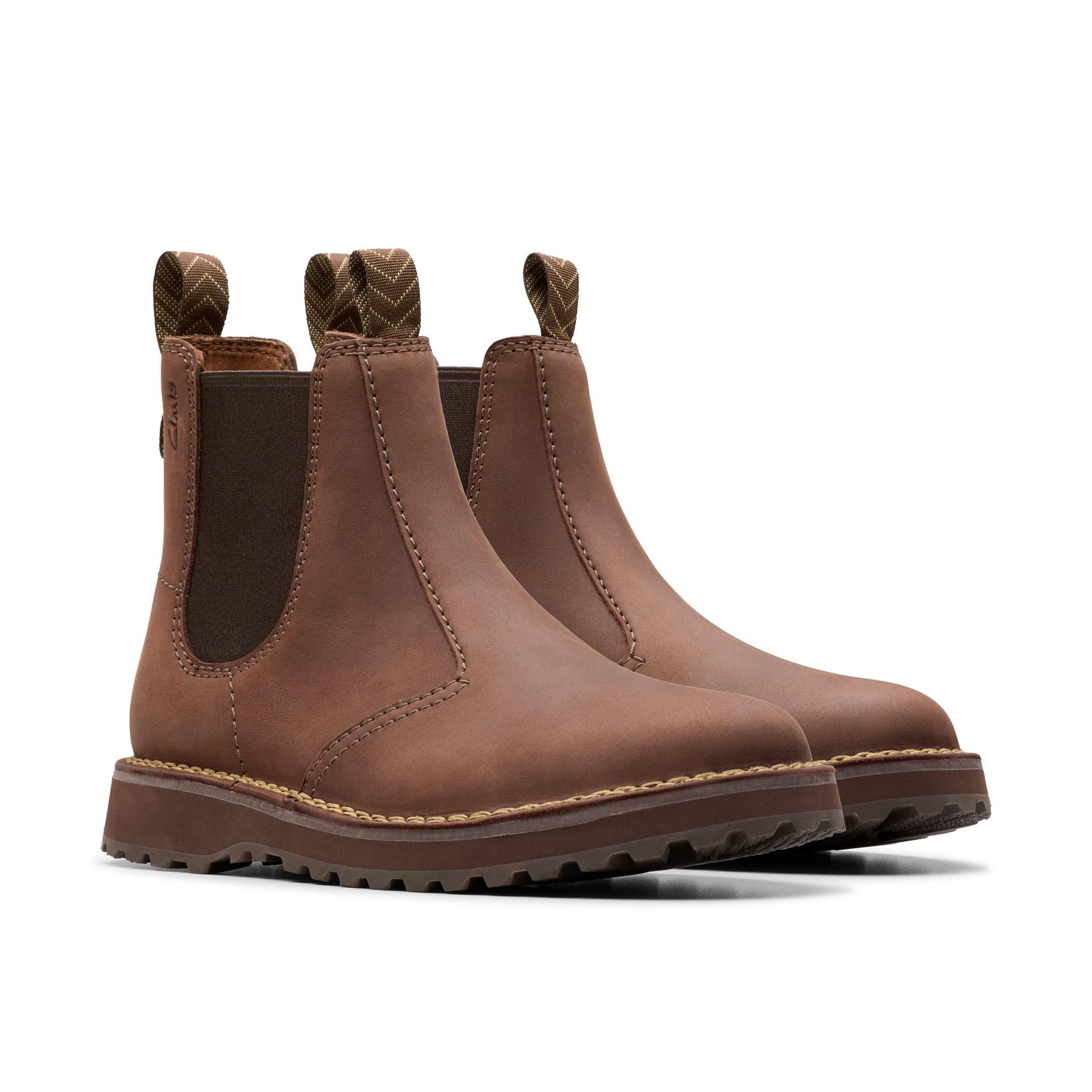 Clarks Clarks Men's Solsbury Easy Dark Brown Leather Ankle Boots - 4
