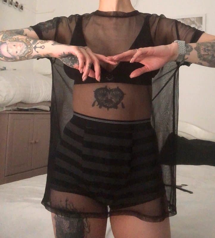 Bershka Mesh top