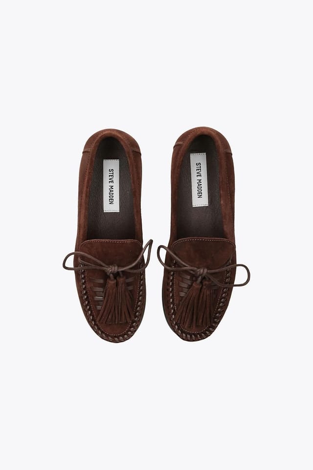 Steve Madden STEVE MADDEN Women's 'Yaira Brown Suede' Suede Flats - 2