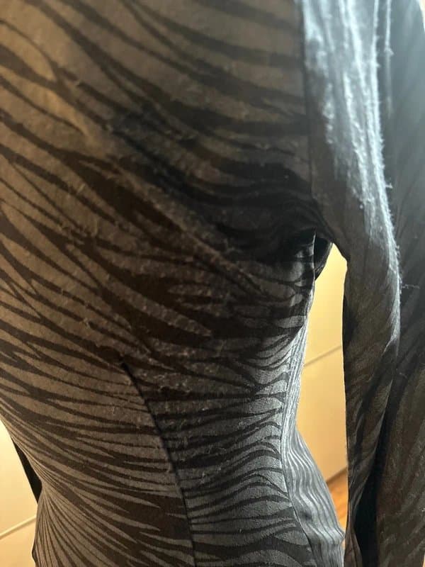 Topshop Topshop black long sleeve satin maxi dress with tiger print detailing