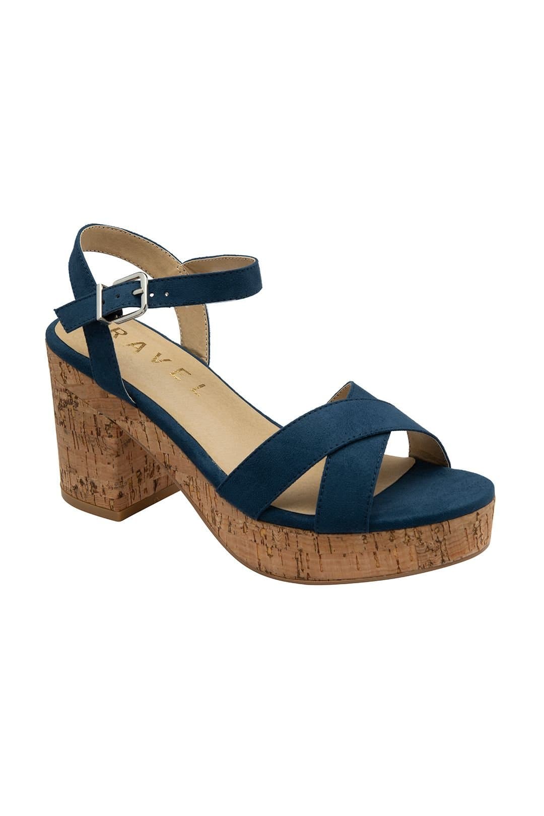Ravel Ravel Women's Blue Microfibre 'Ghent' Open-Toe Sandals
