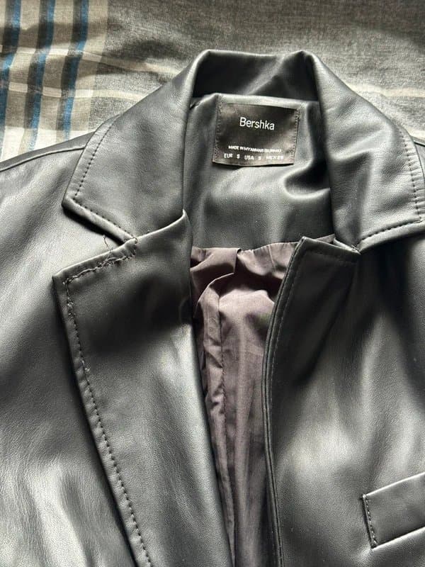 Bershka bershka black leather blazer