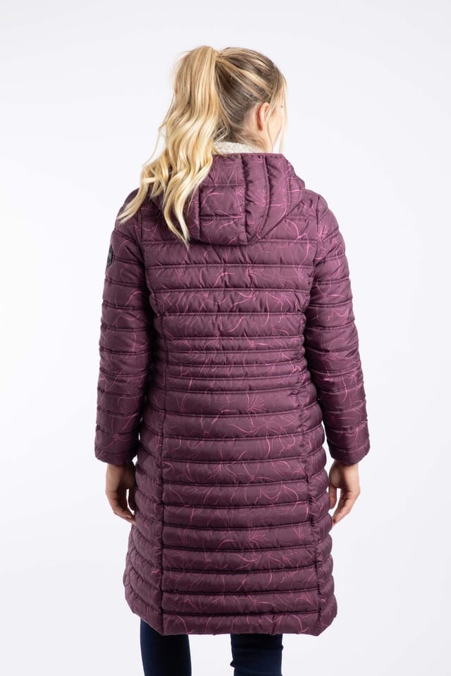 Weird Fish Weird Fish Women's Iryssa Lightweight Padded Mid-Line Hooded Jacket in Purple - 3