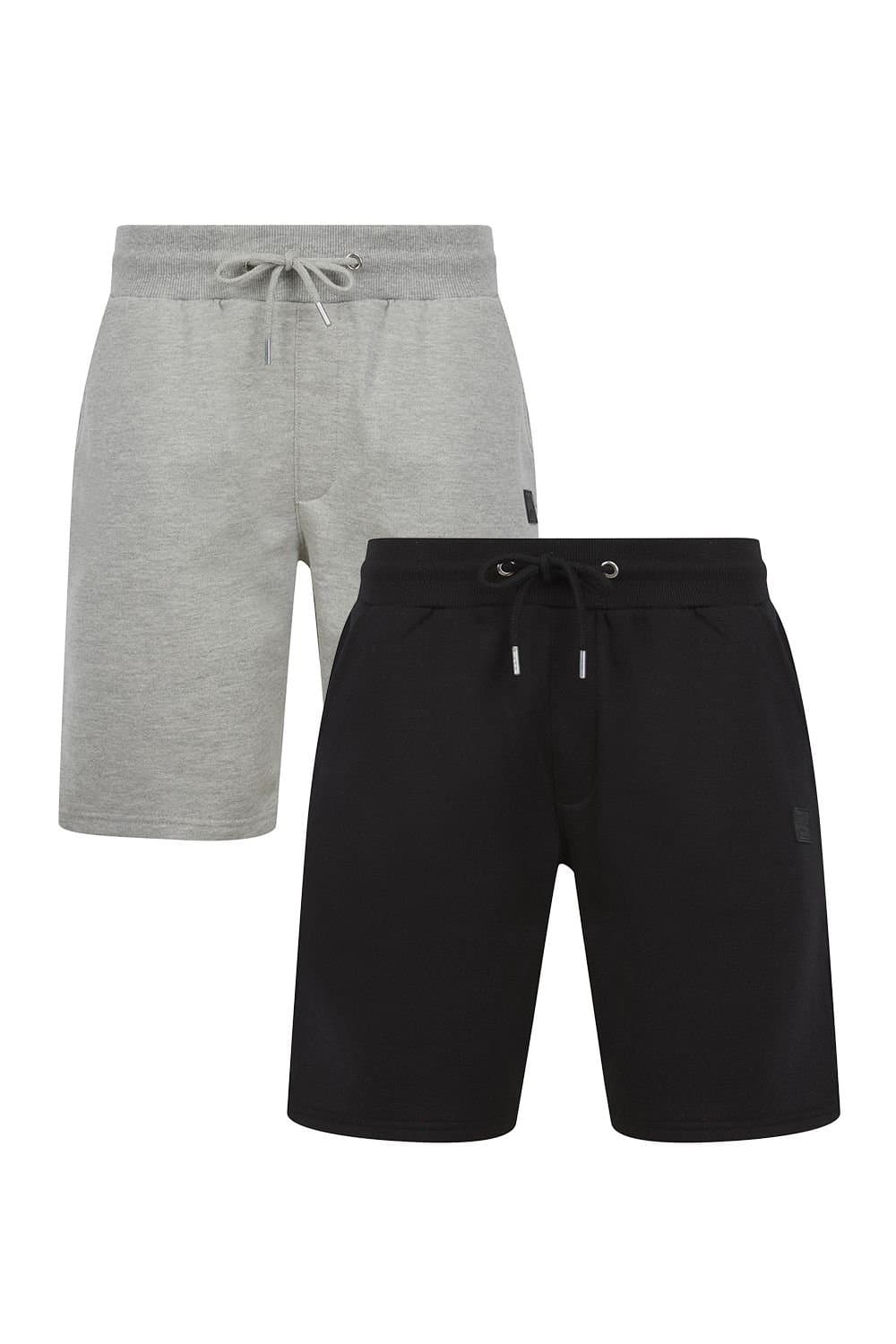 Tokyo Laundry Tokyo Laundry Men's 2-Pack Jogger Short with Logo Badge in Light Grey