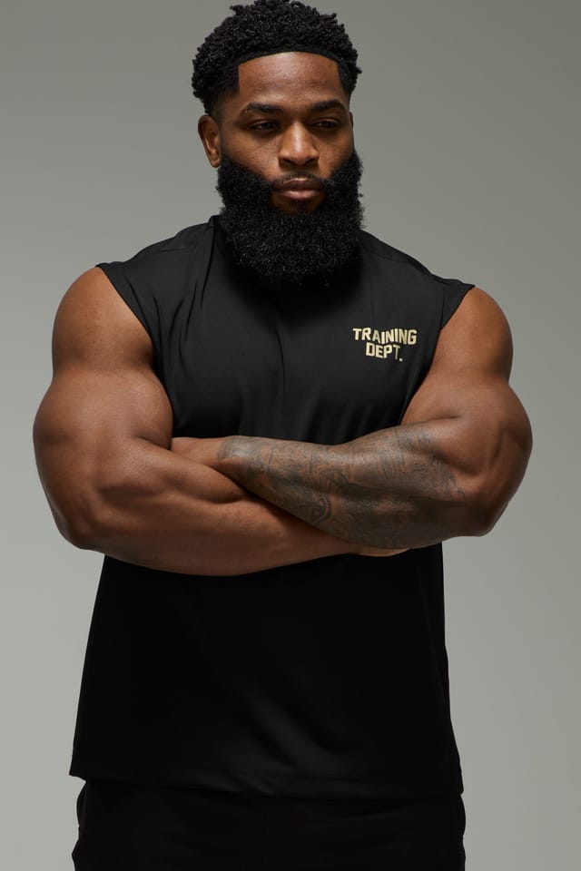 Training Dept. Training Dept. Men's Training Dept Performance Oversized Tank in Black - 3