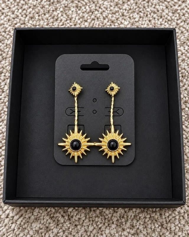 ASOS Topshop Gold Sunburst Drop Earrings – ASOS