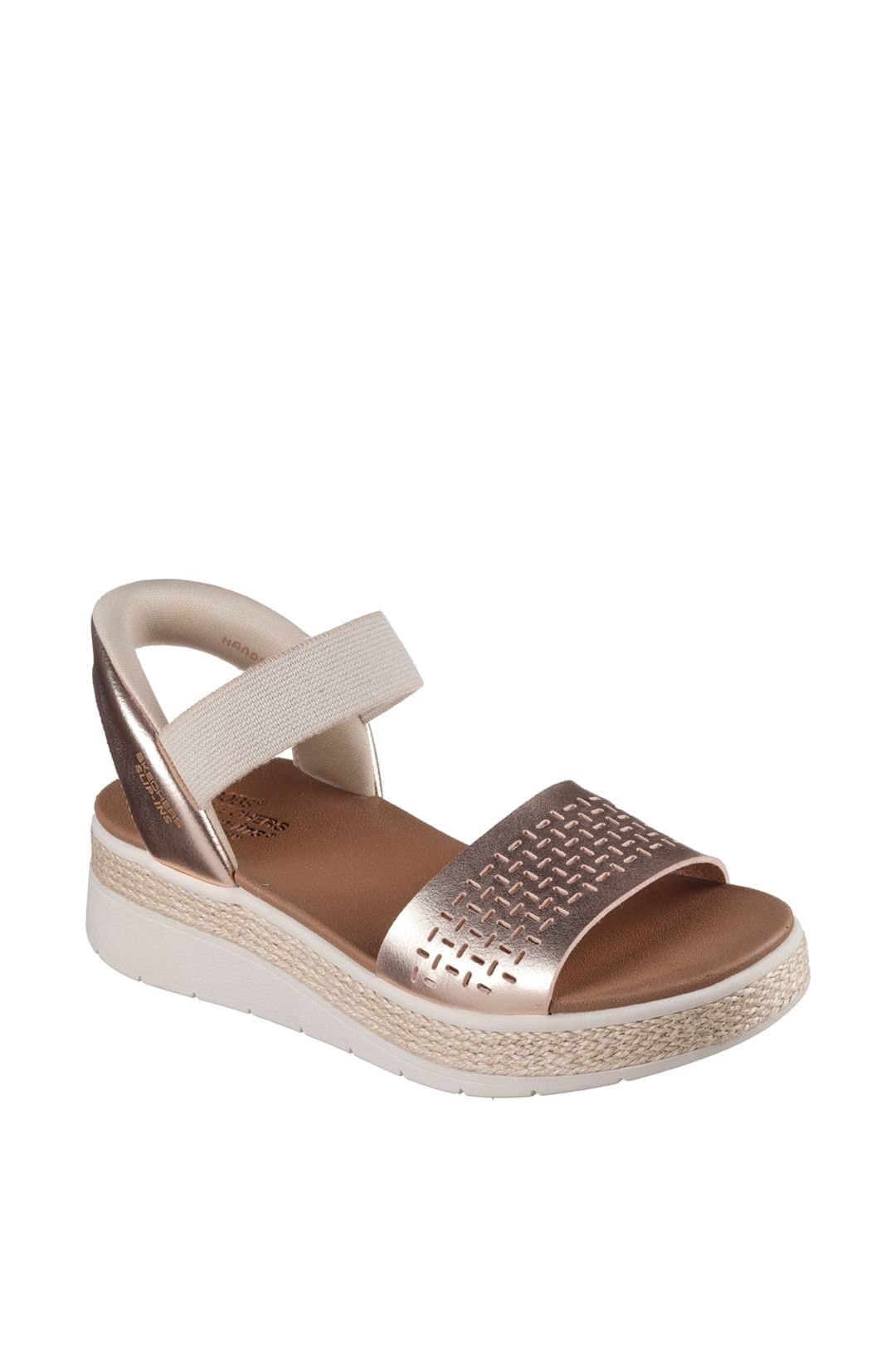 Skechers Skechers Women's BOBS SUN RAY Slip-Ins Perforated Duraleather Sandal Rosegold in Rose Gold