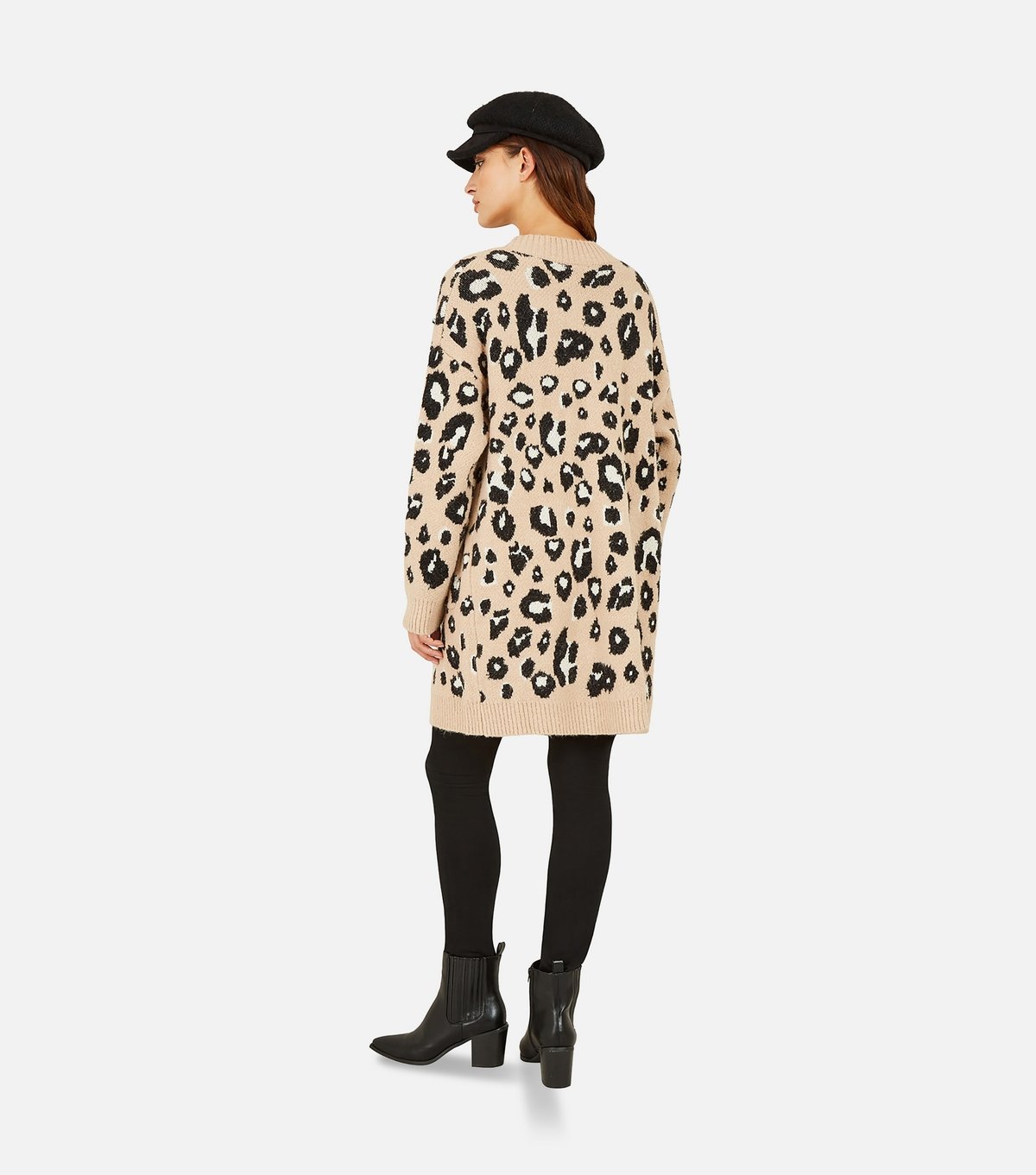 Yumi Women's Brown Leopard Print Long Cardigan Yumi New Look - 3