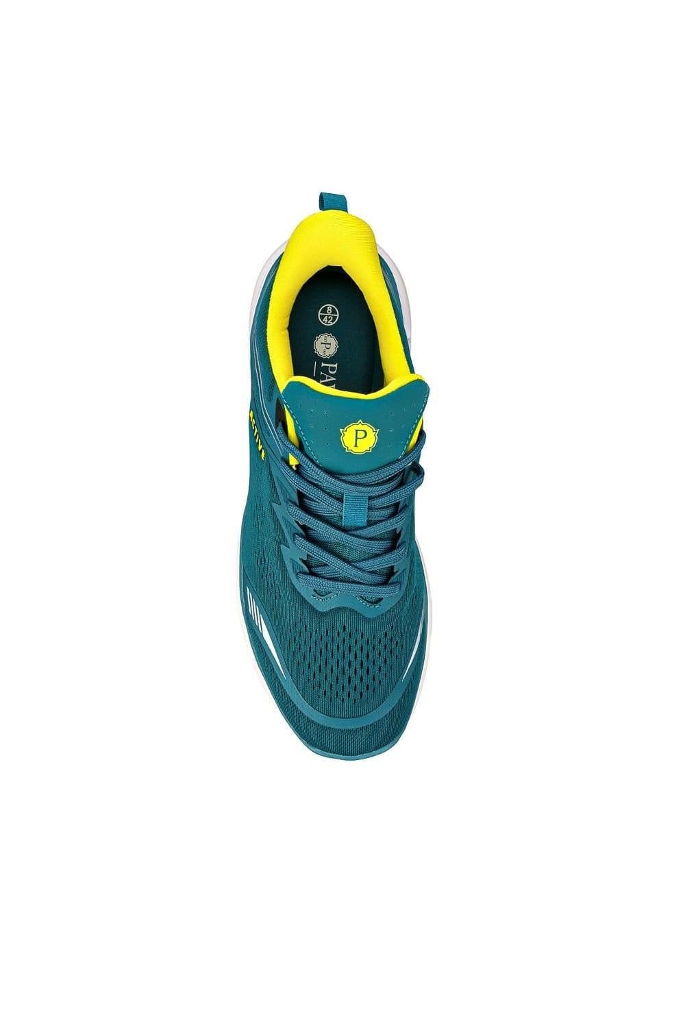 Pavers Pavers Men's Just Step In Wide Fit Memory Foam Trainers in Aqua - 4