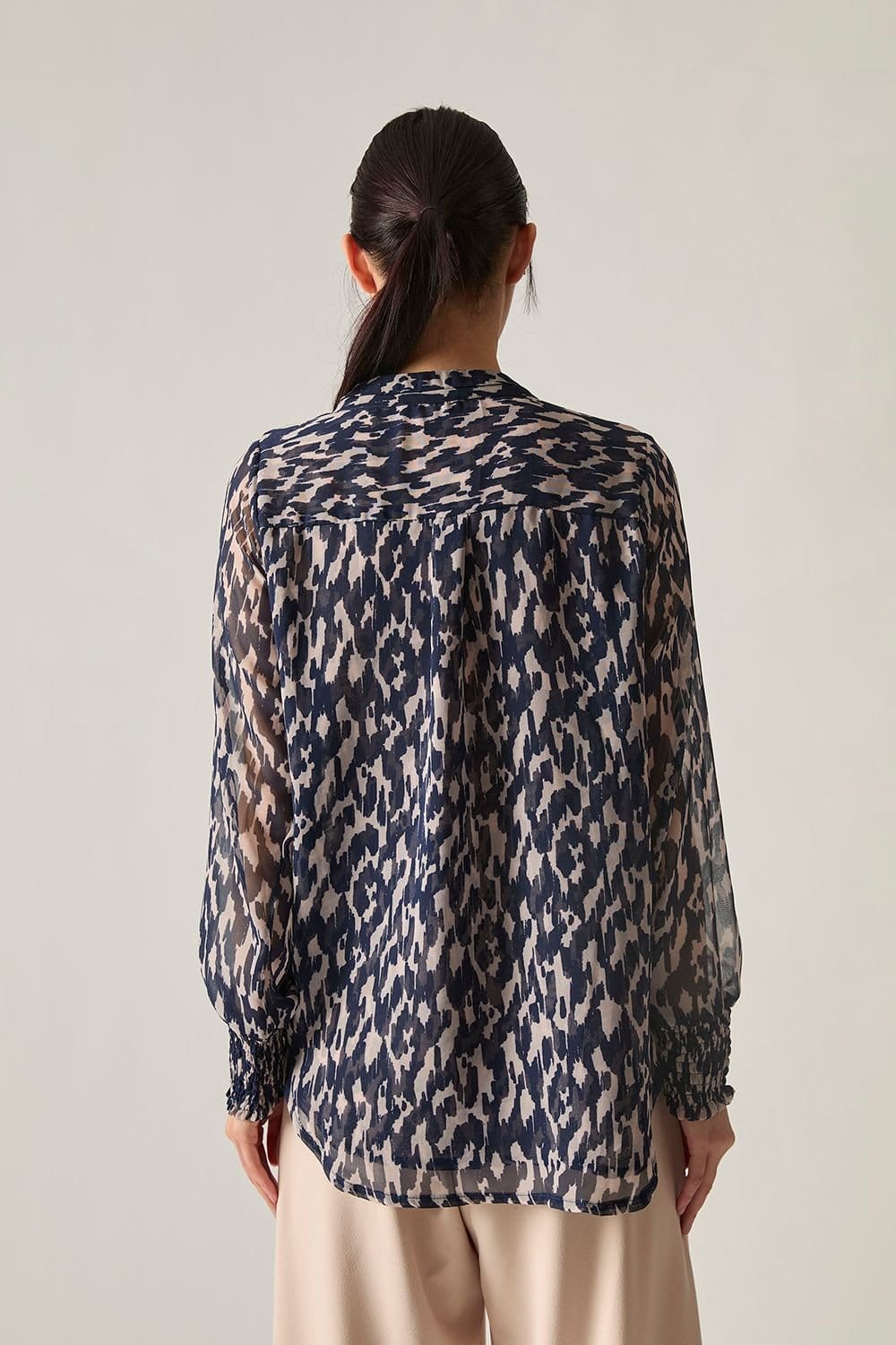 James Lakeland James Lakeland Women's Navy Abstract Print Blouse - 4