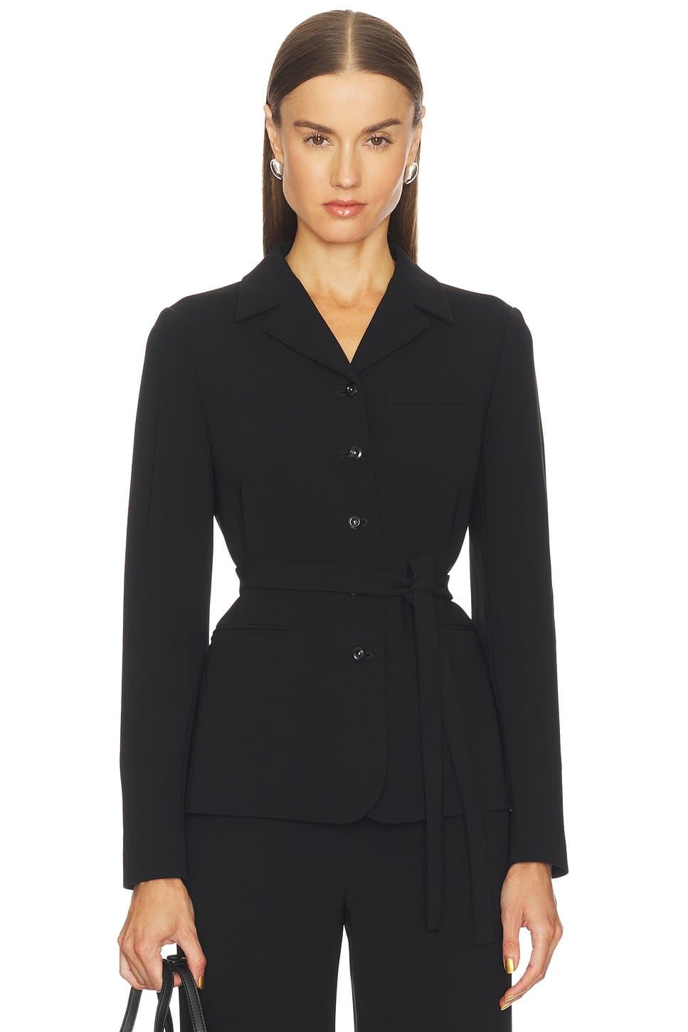 revolve Tie Waist Crepe Jacket