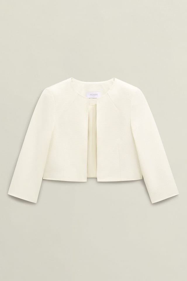 Hobbs London Hobbs London Women's Arizona Cropped Jacket in Cream - 2