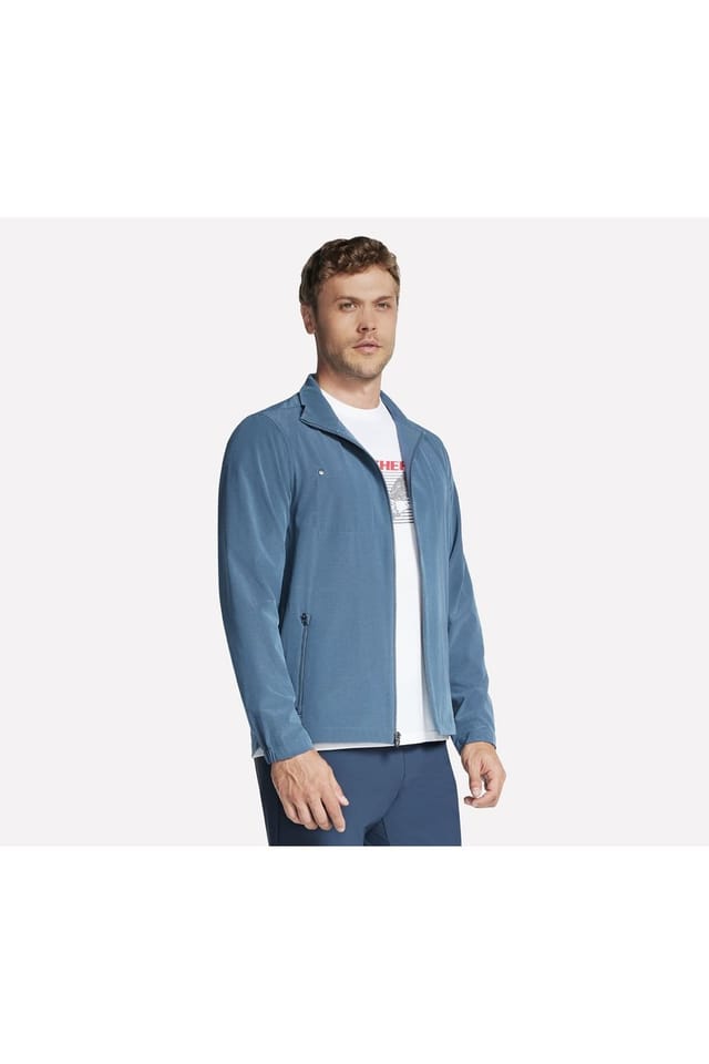 Skechers Skechers Men's The Gowalk Everywhere Full Zip Jacket Bering Sea Blue - 2
