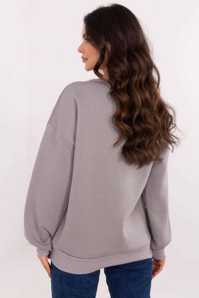 Love Lace Love Lace Women's Insulated Cotton Polyester Casual Sweatshirt Style 206371 in Grey - 3