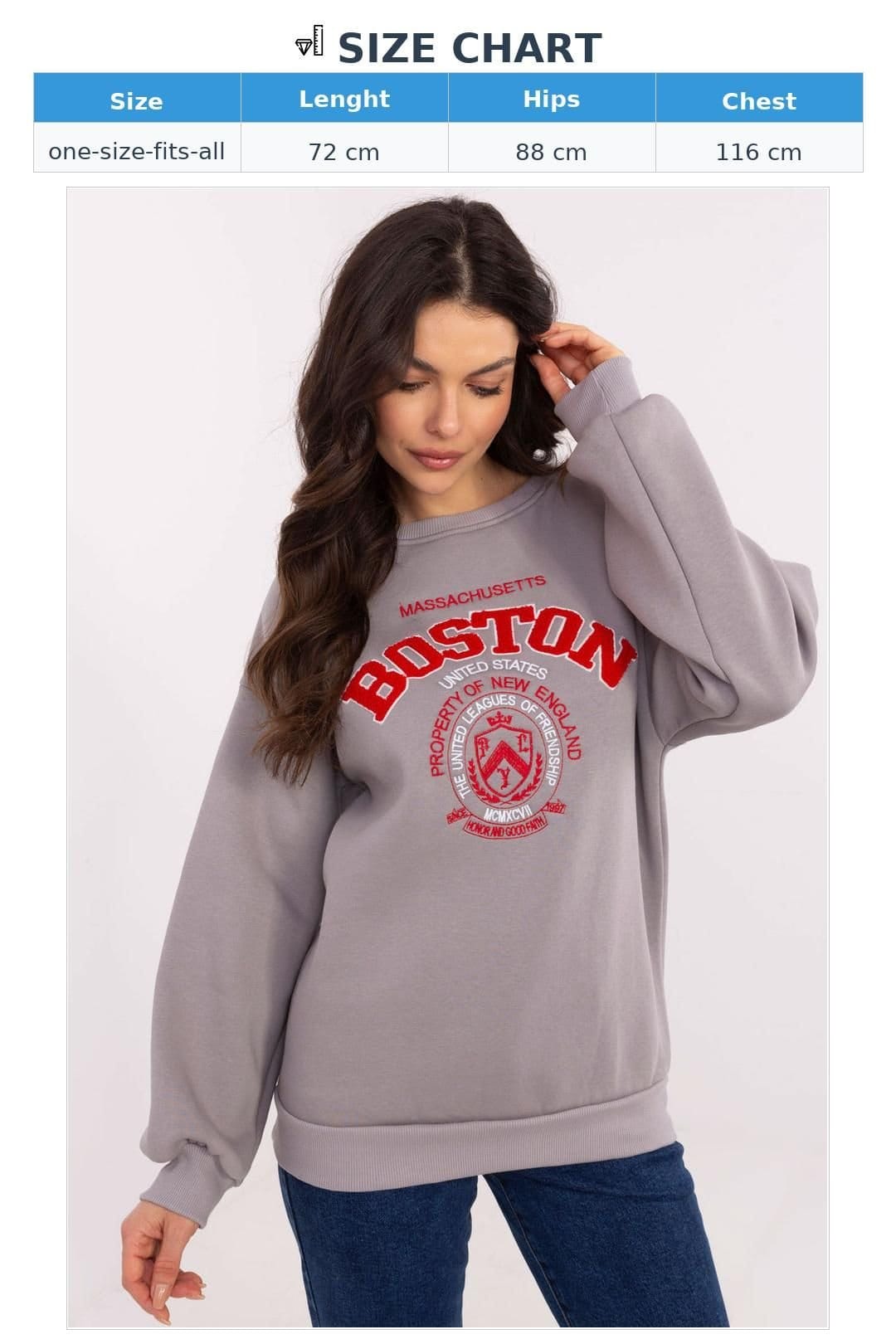 Love Lace Love Lace Women's Insulated Cotton Polyester Casual Sweatshirt Style 206371 in Grey - 4
