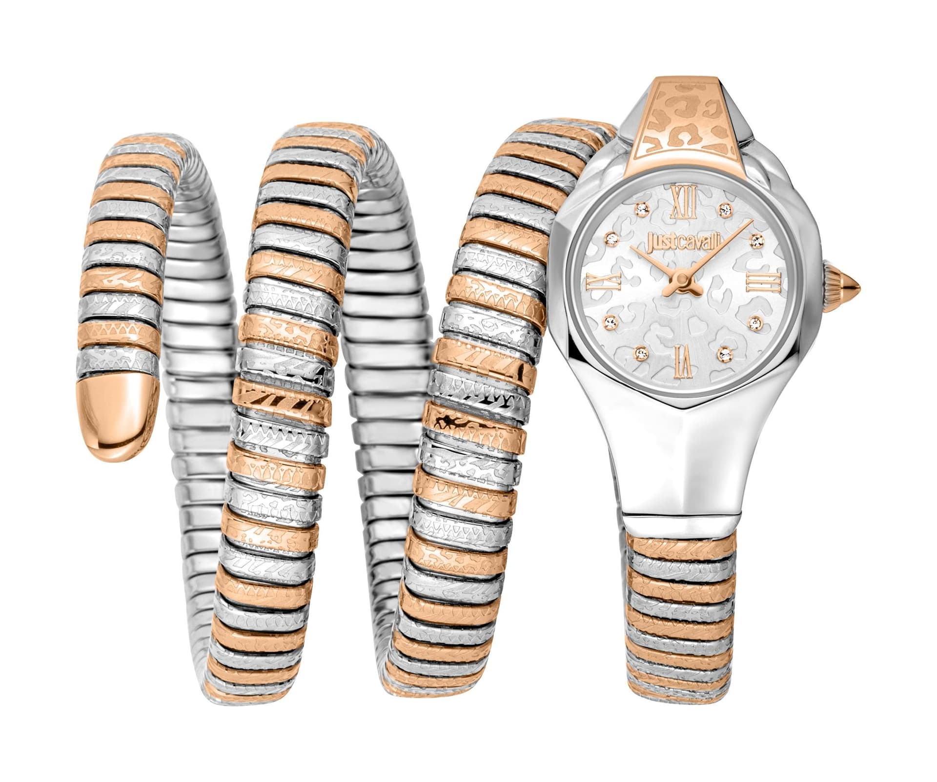 Just Cavalli Just Cavalli Women's Ravenna Quartz Silver & Rose Gold Dial Watch