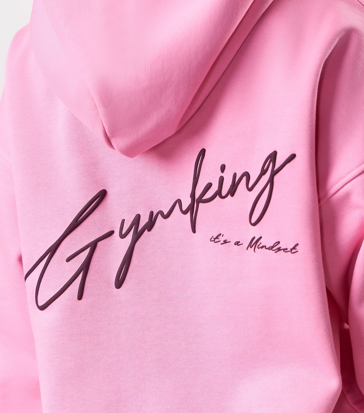 Gym King Women's Bright Pink Script Hoodie Gym King New Look - 4