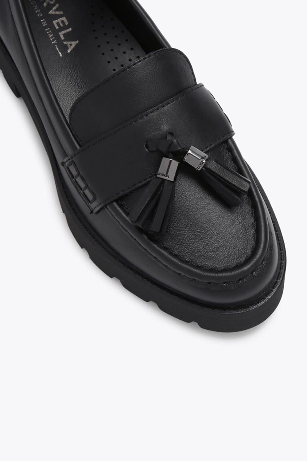 Carvela Carvela Women's 'Snap Chunky Tassel' Leather Flats in Black - 4