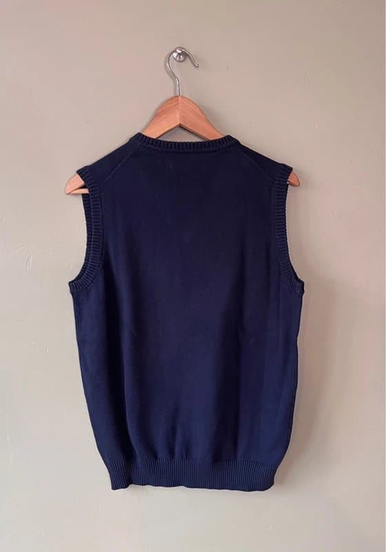 Wolsey Wolsey Men’s Tank Top Sweater Vest Size M 100% Cotton Navy Blue Brand New