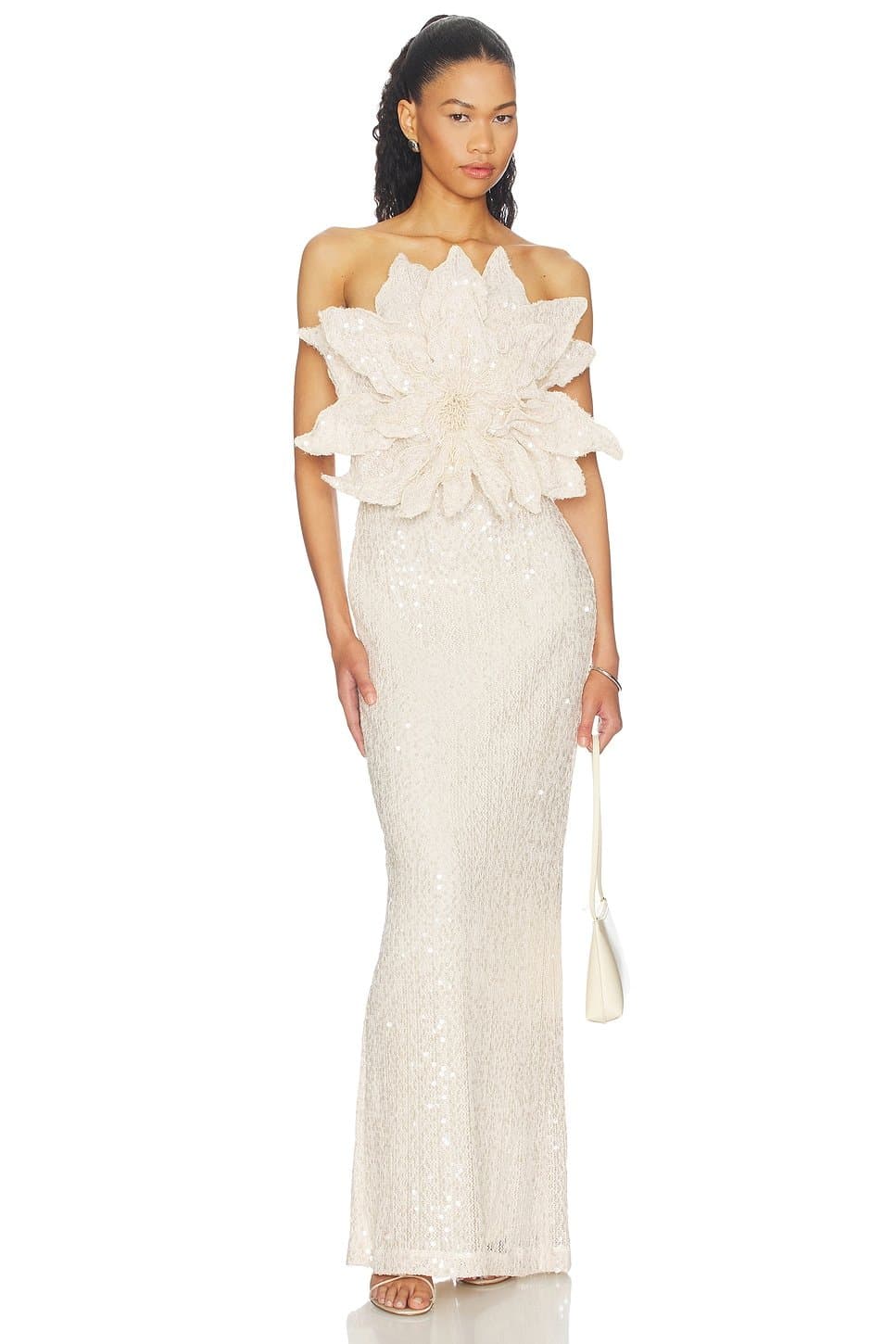 revolve Lara Crochet Flower Maxi Dress