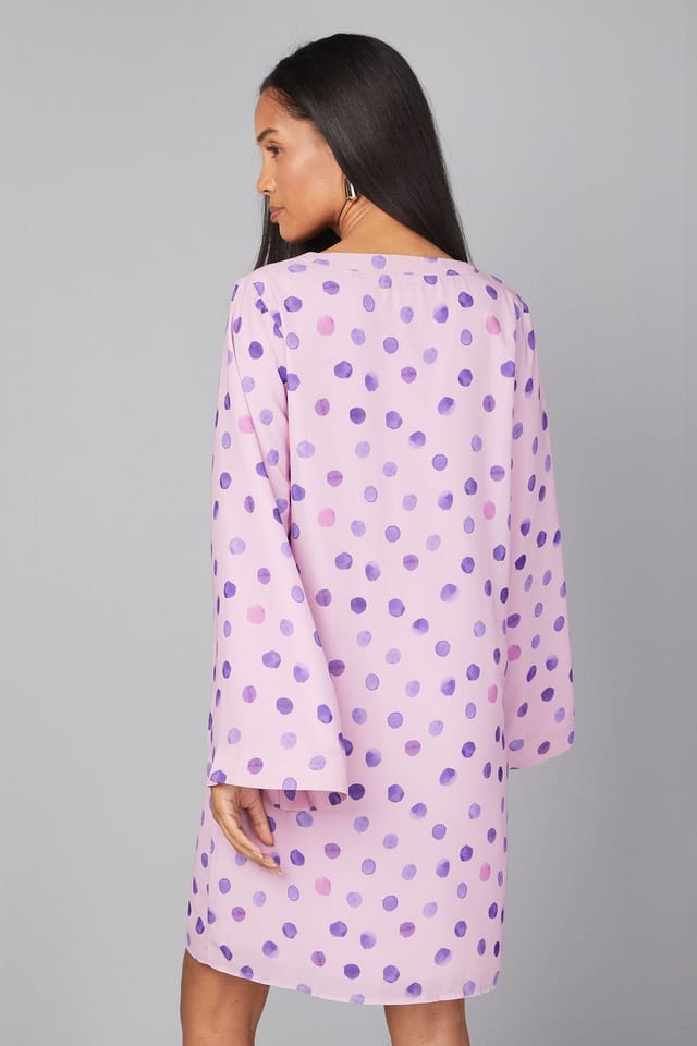 Wallis Wallis Women's Polka Dot Zip Shift Dress in Pink - 3
