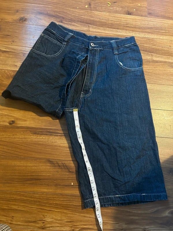 ESMX esmx Blue Baggy Denim Shorts W32 Y2K Skate