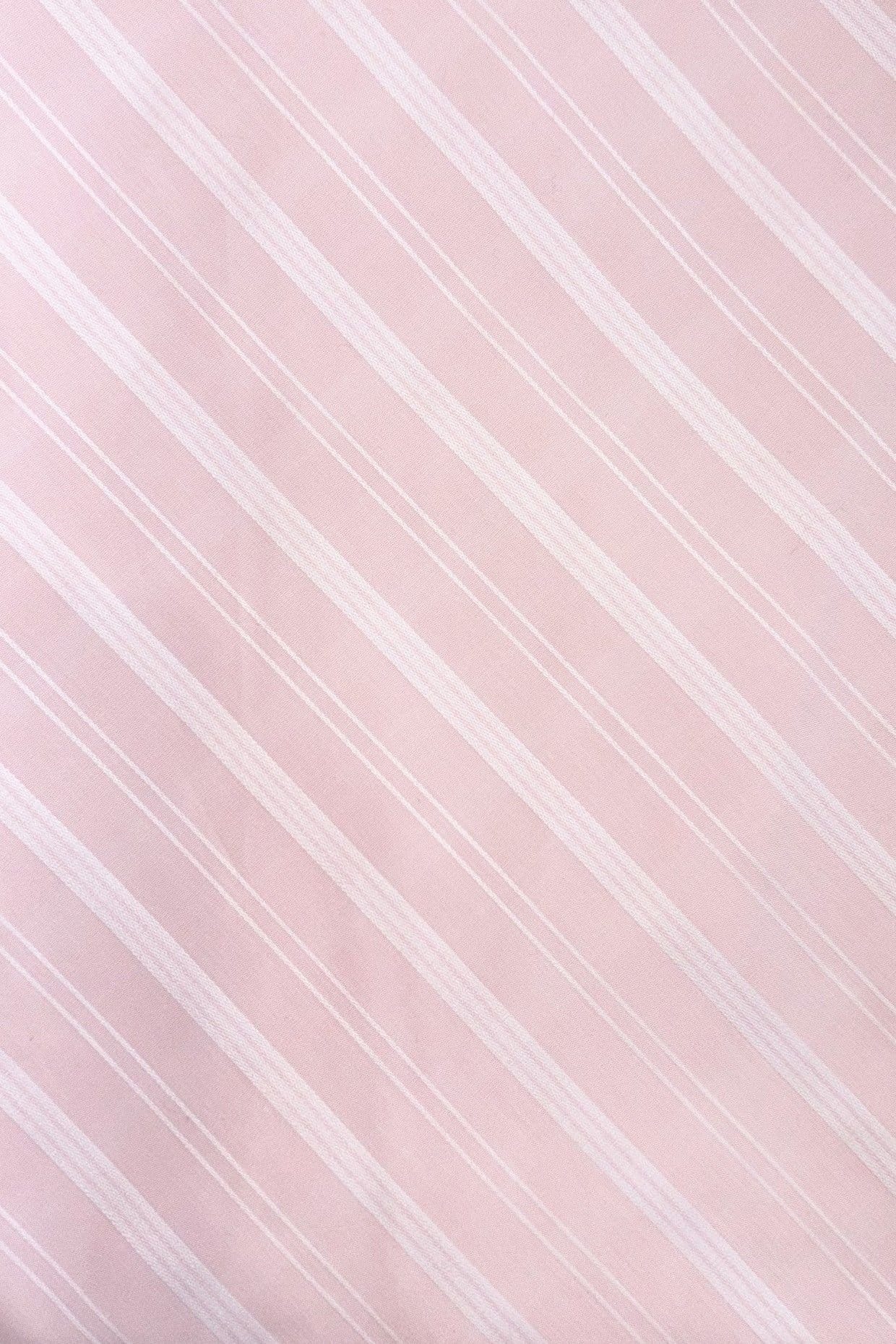 British Boxers British Boxers Women's "Shell Pink Satin Stripe" Crisp Cotton Strappy Nightdress in Baby Pink - 4