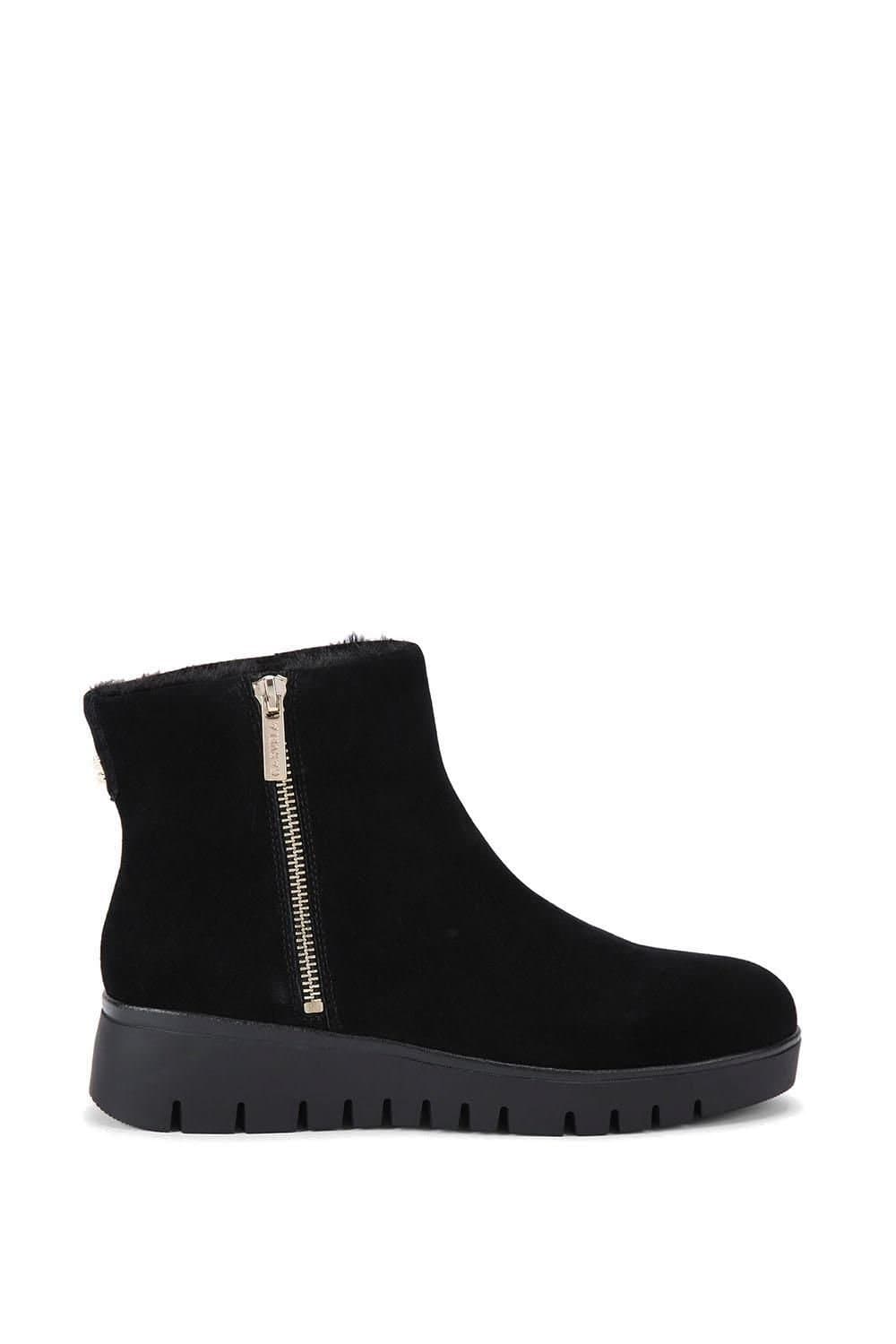 Carvela Carvela Women's 'Bello Zip Ankle' Suede Boots in Black
