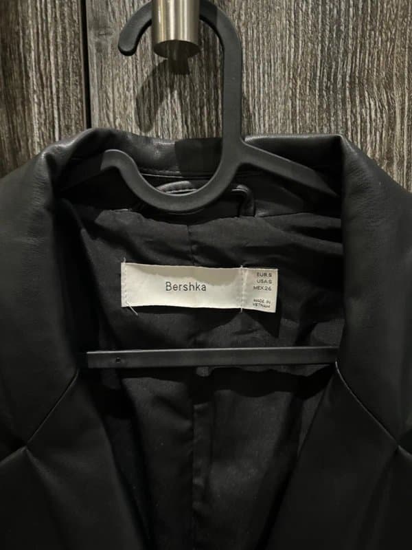 Bershka Oversized Faux Leather Blazer