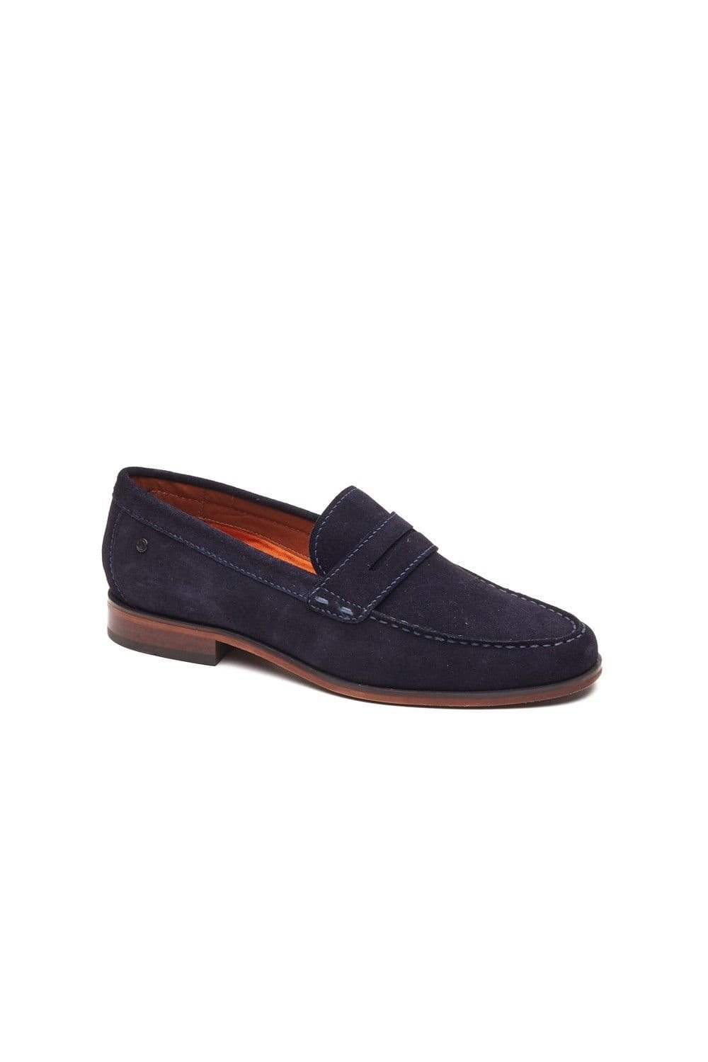 Base London Base London Men's Slate Penny Loafer in Navy - 1