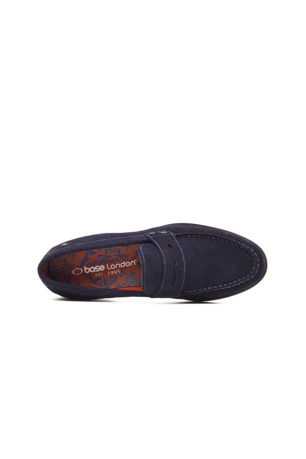 Base London Base London Men's Slate Penny Loafer in Navy - 4