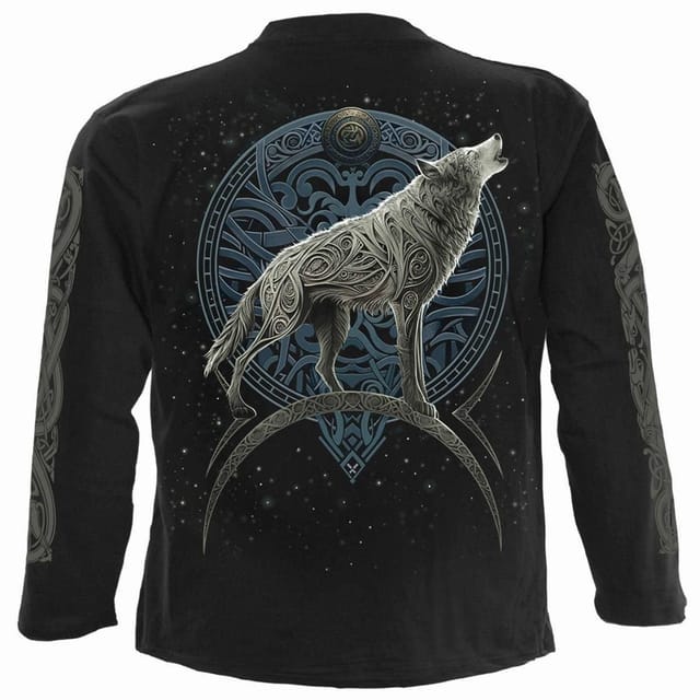 Spiral Spiral Men's CELTIC WOLF - Longsleeve T-Shirt Black - 2