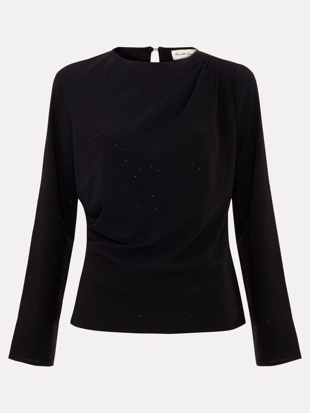 Phase Eight Phase Eight Women's Noa Drape Top in Black - 2