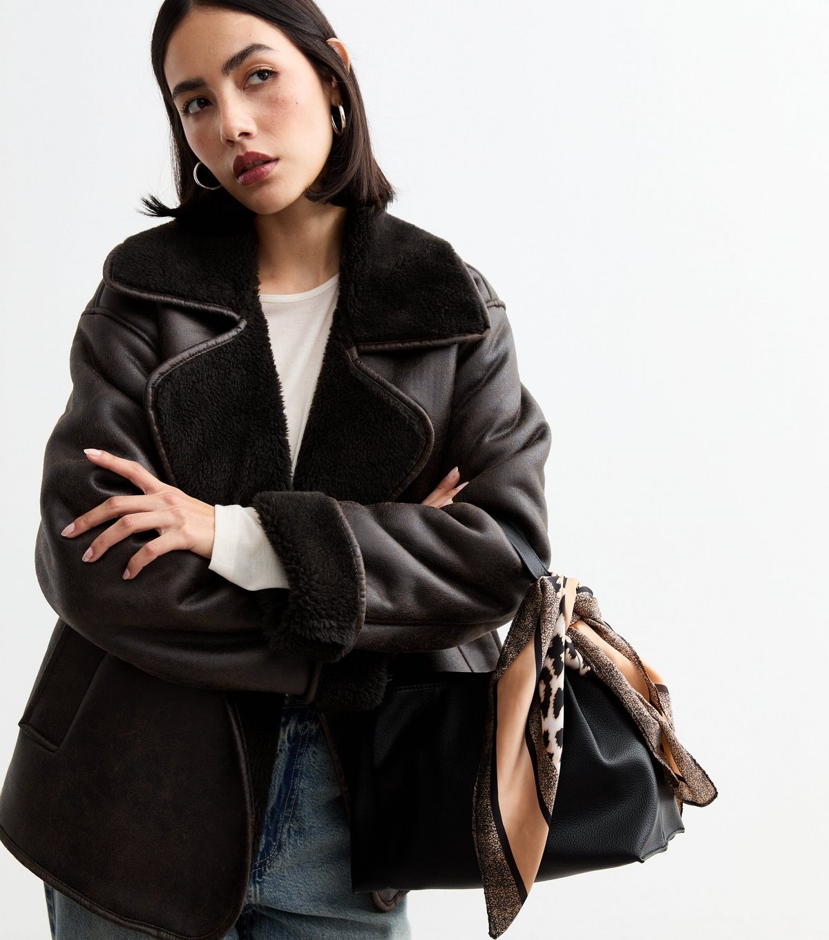 New Look Brown Leopard Print Scarf New Look - 3