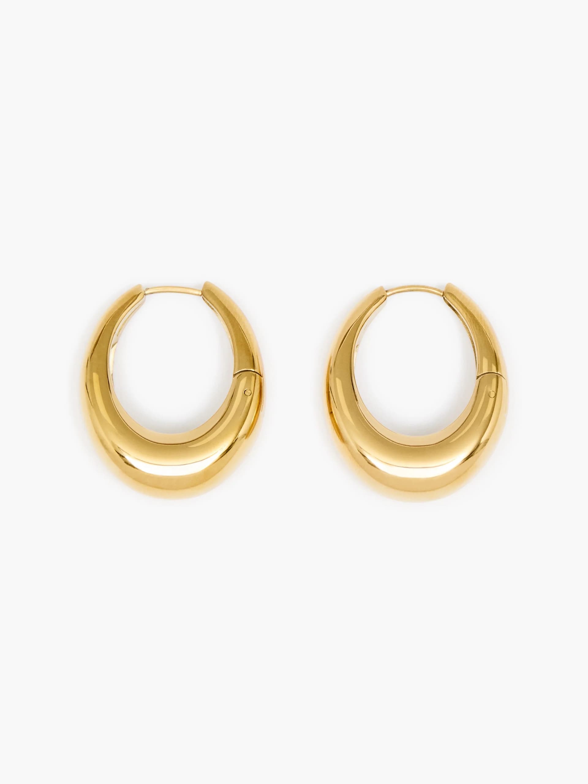French Connection French Connection Gold Oval Hoop Earrings