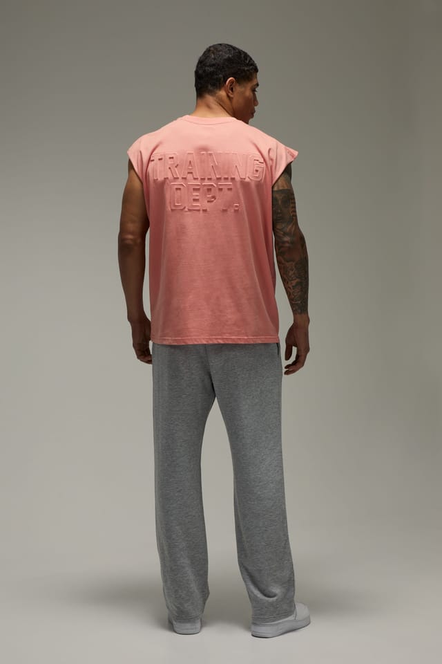 Training Dept. Training Dept. Men's Training Dept Oversized Embossed Tank in Pink - 2