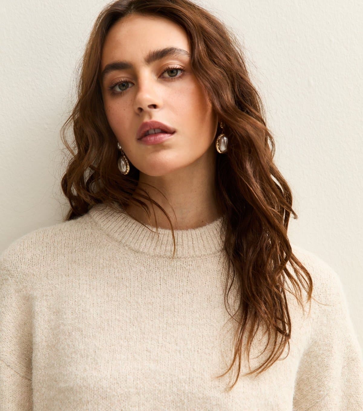 New Look New Look Cream Oversized Textured Knit Jumper