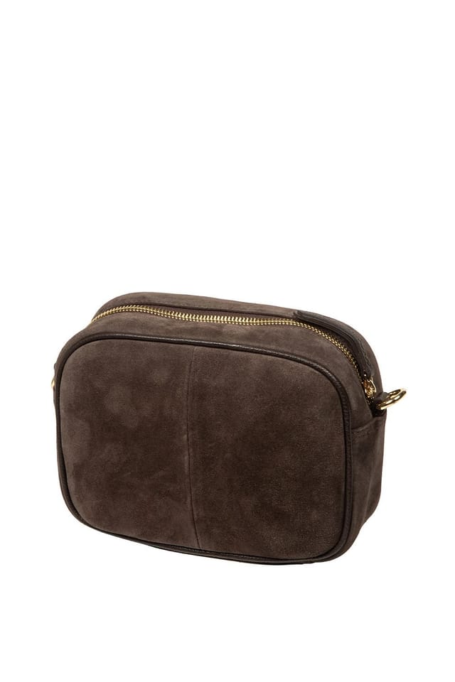 Pure Luxuries London Pure Luxuries London Women's 'Fable' Suede Cross Body Bag in Dark Brown - 3