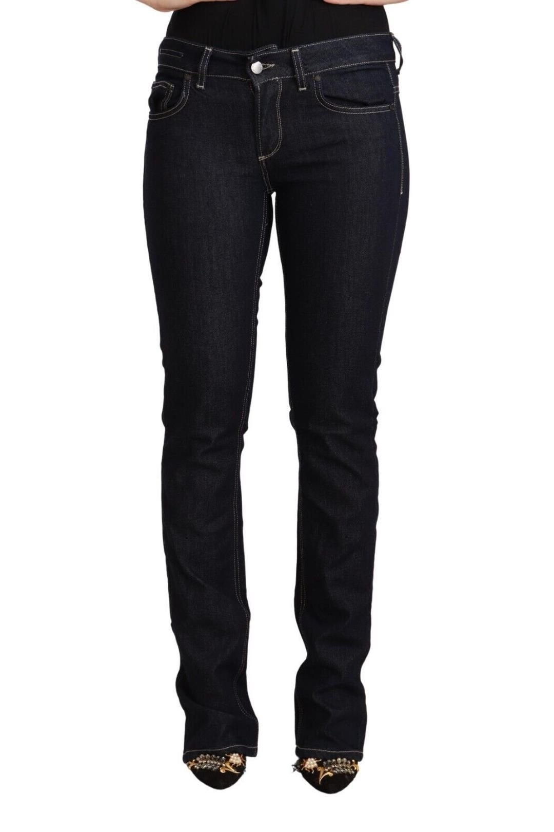 GF Ferre GF Ferre Women's Black Cotton Stretch Low Waist Skinny Denim Jeans - 2