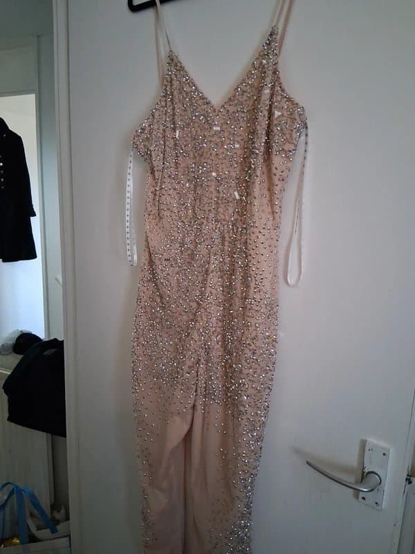 Missguided Missguided diamante nude bodysuit size 14