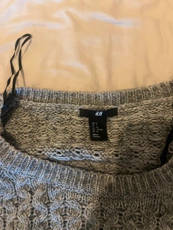 H&M H&M chunky knot grey jumper