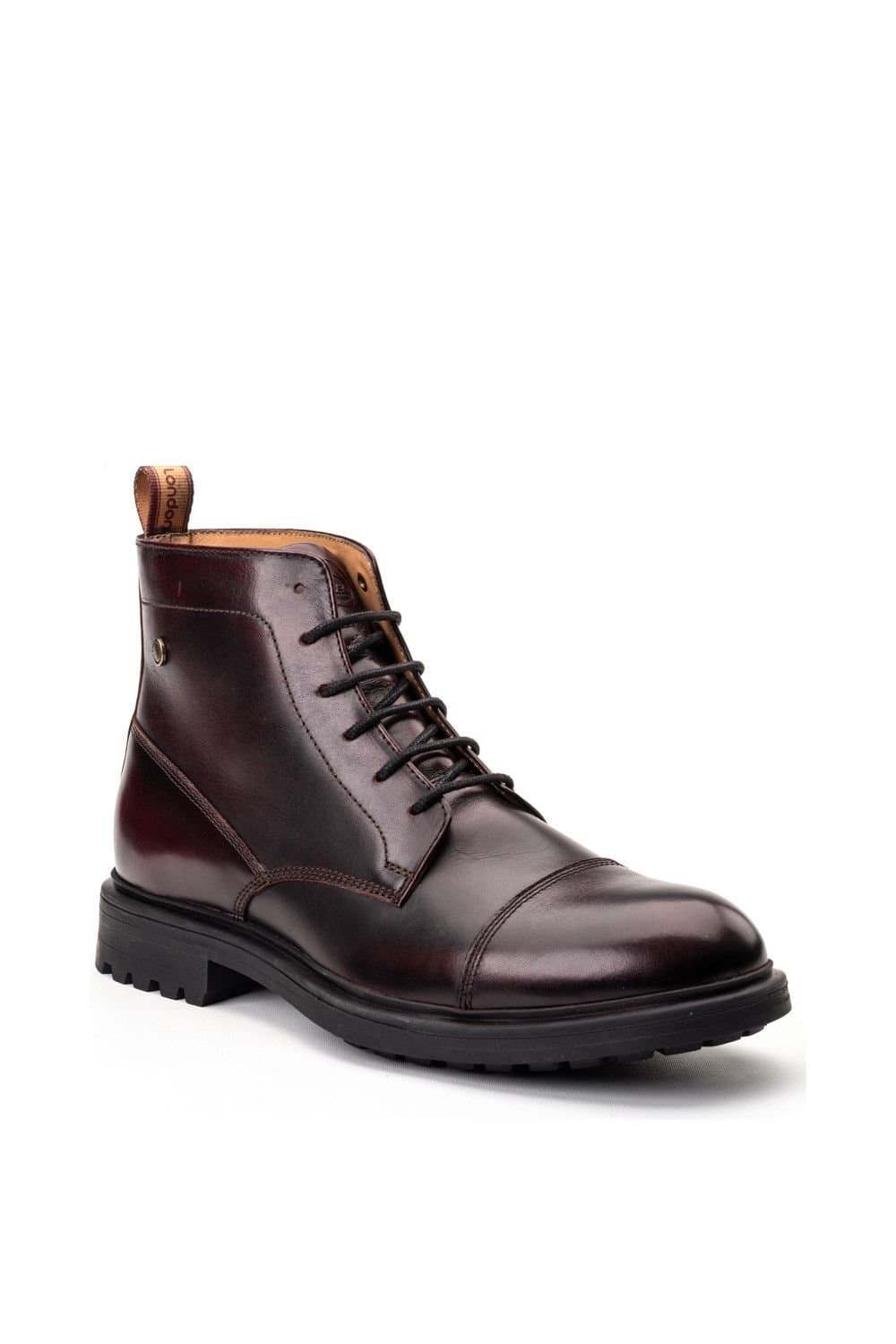 Base London Base London Men's Boulton Toe Cap Boot in Wine