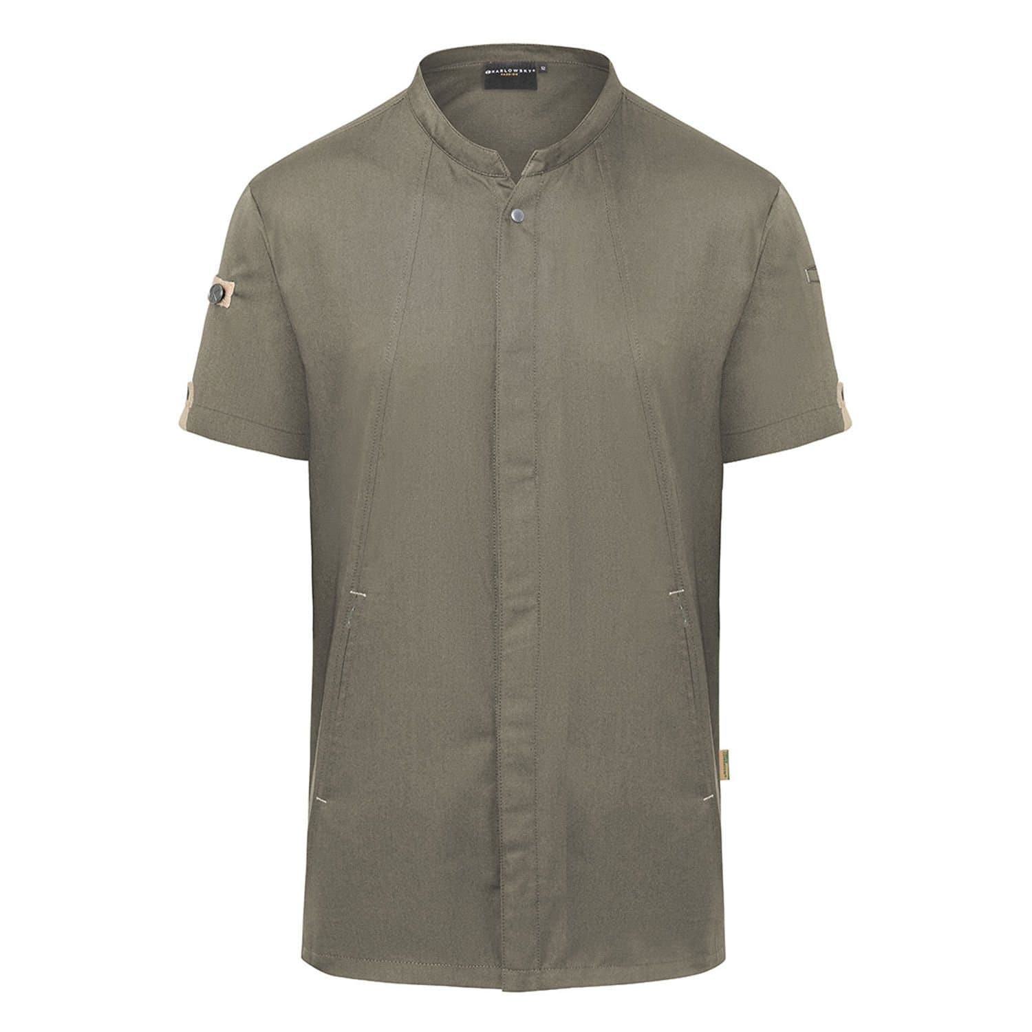 Karlowsky Karlowsky Men's Green-Generation Short-Sleeved Chef Jacket in Dark Grey