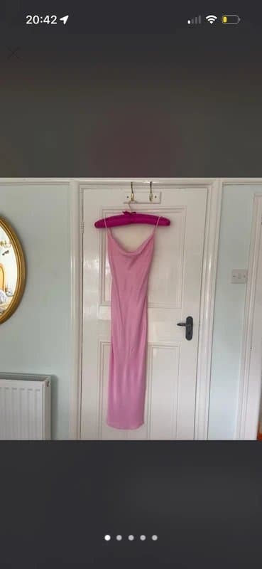 Bershka Pink Satin Dress
