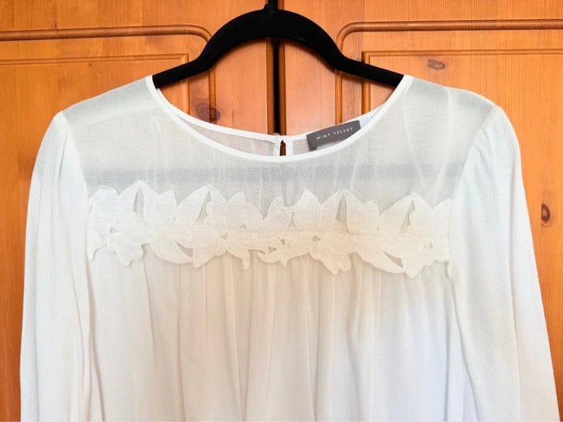 Mint Velvet Mint Velvet Ivory Appliqué Blouse - 1