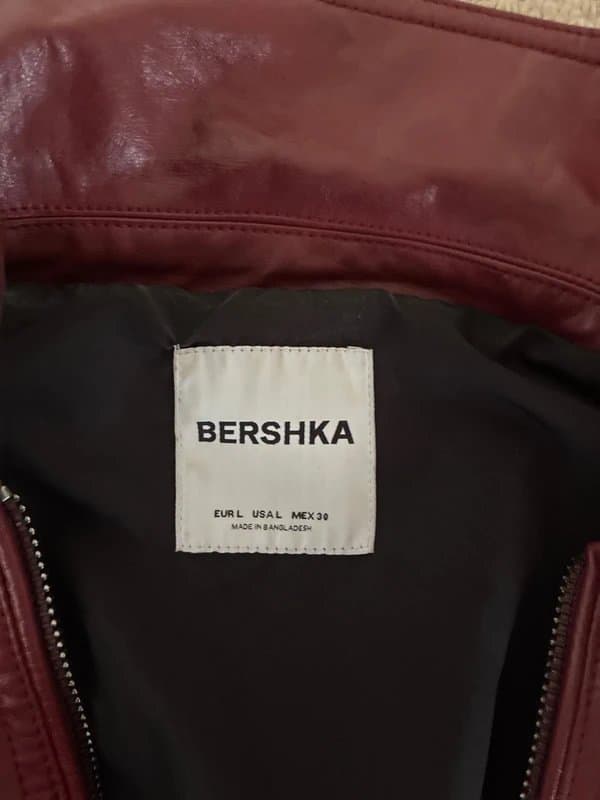 Bershka Bershka red leather jacket
